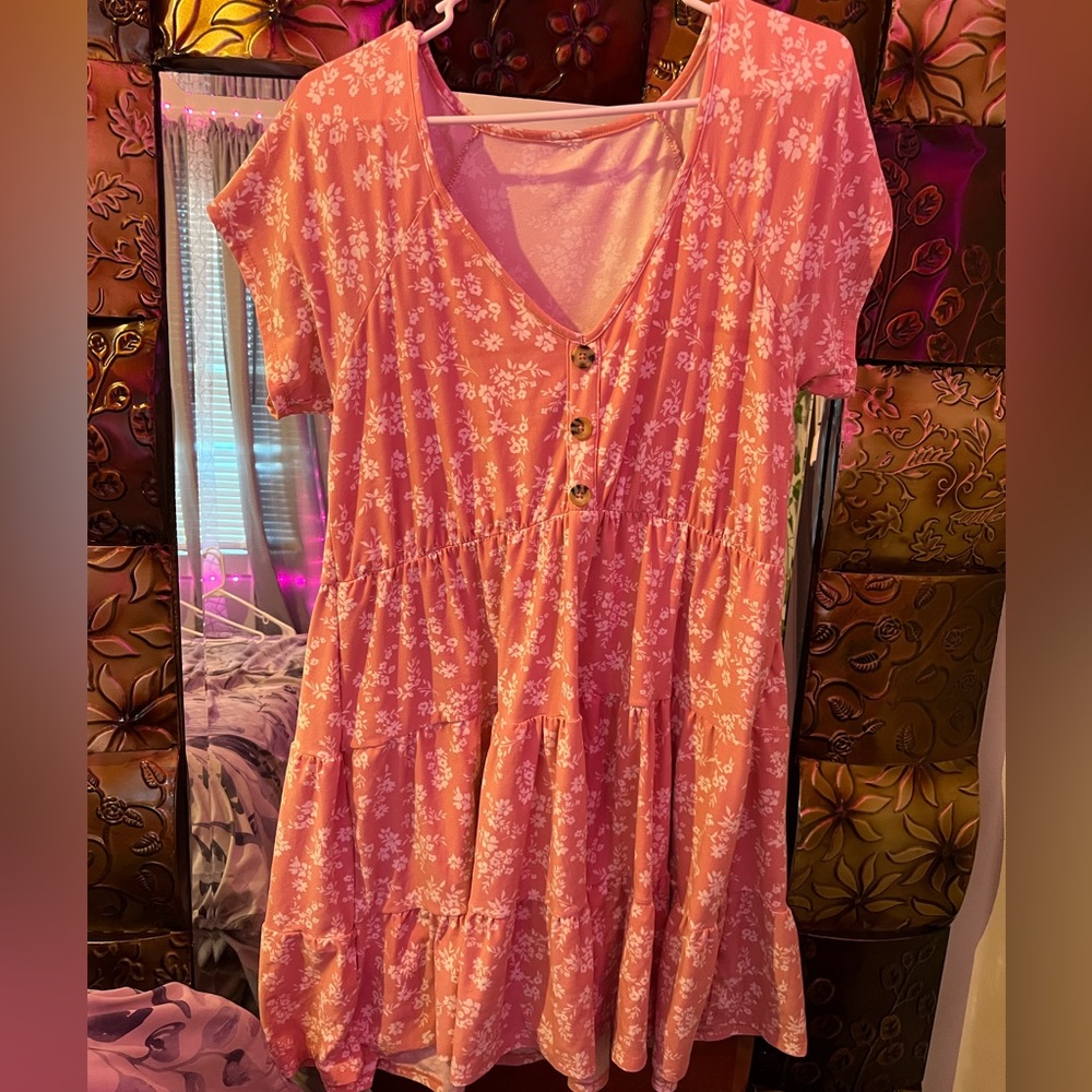 pink floral dress!!